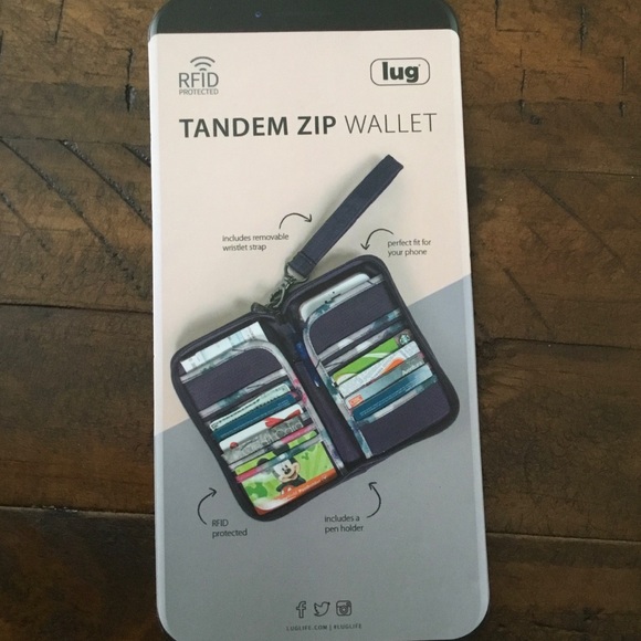 lug Limited Print Serenity Rose Tandem Wallet - Picture 5 of 11